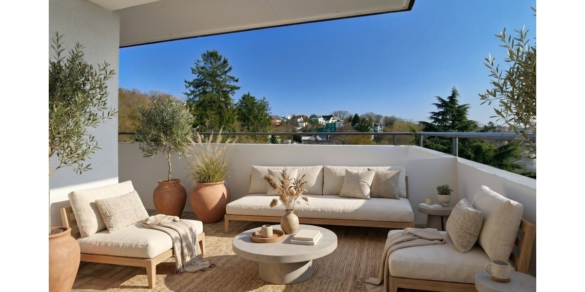 Loggia mit Blick und viel Platz